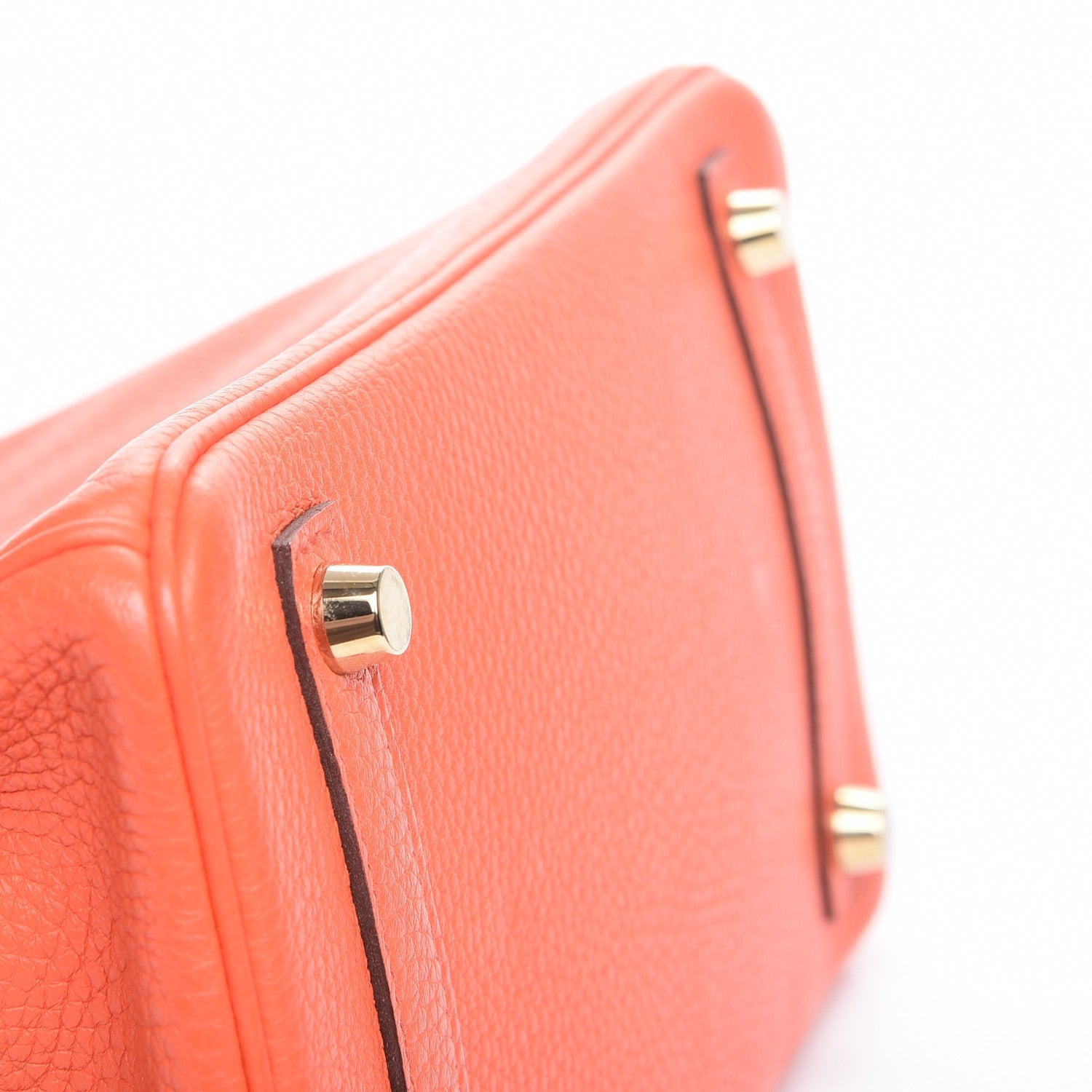 Hermes Taurillon Clemence Birkin 25 Orange Poppy 24 of 25