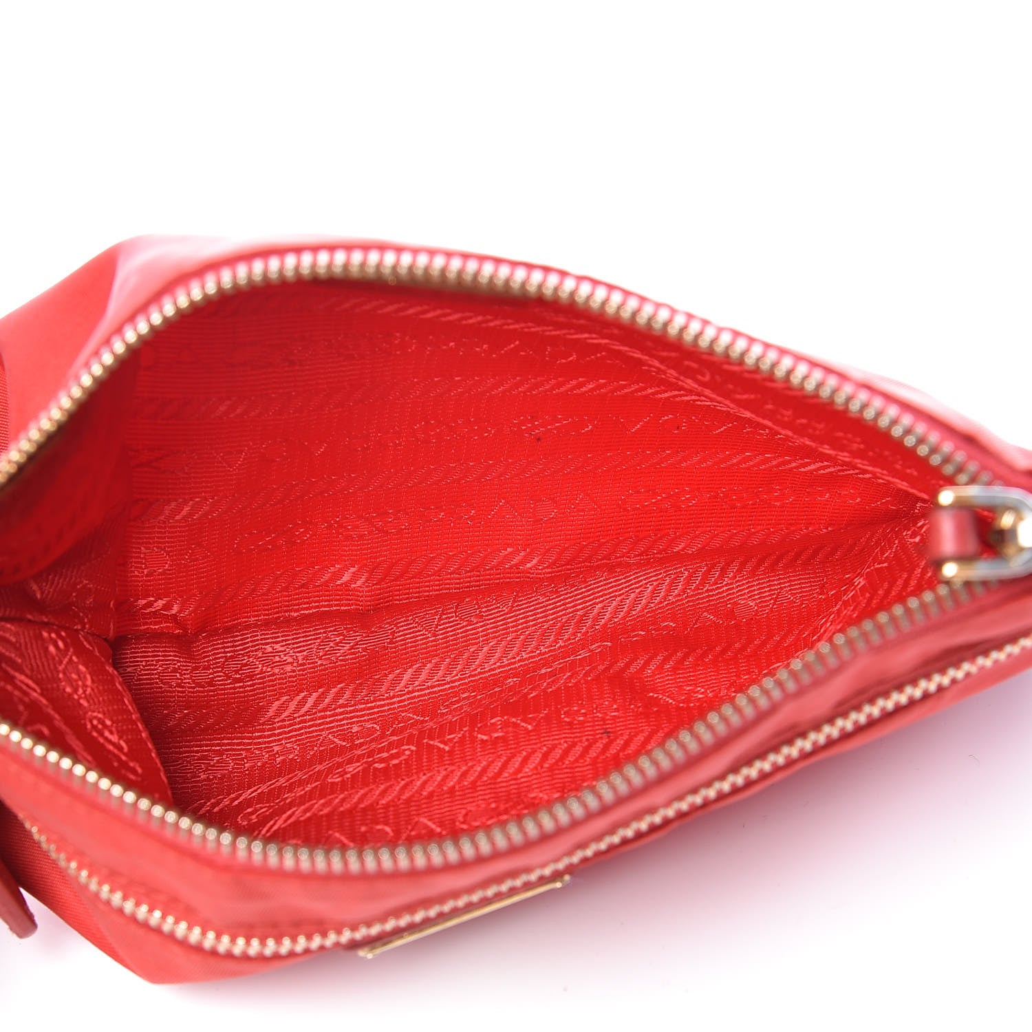 Prada Tessuto Nylon Saffiano Shoulder Bag Rosso 5 of 12