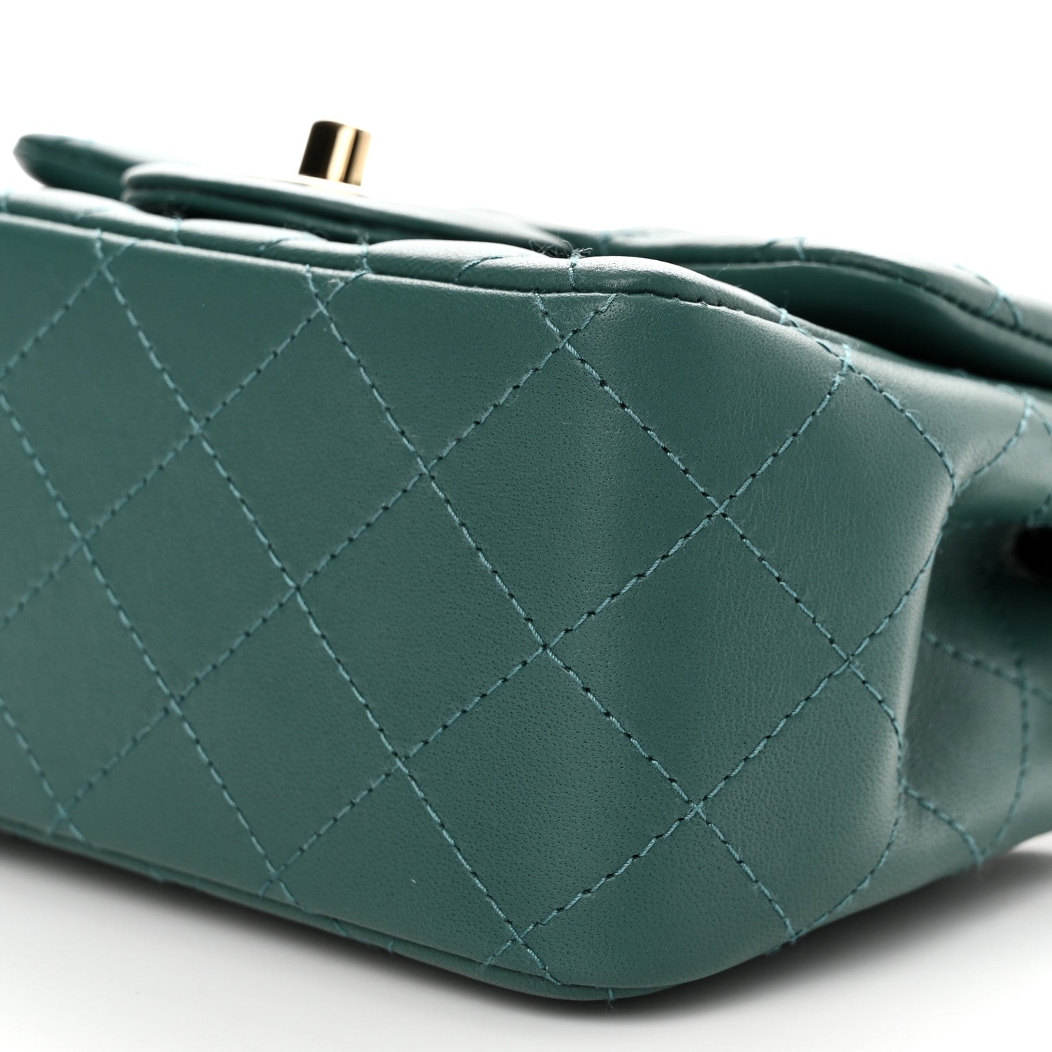 Chanel Lambskin Quilted Mini Square Flap Green 10 of 11