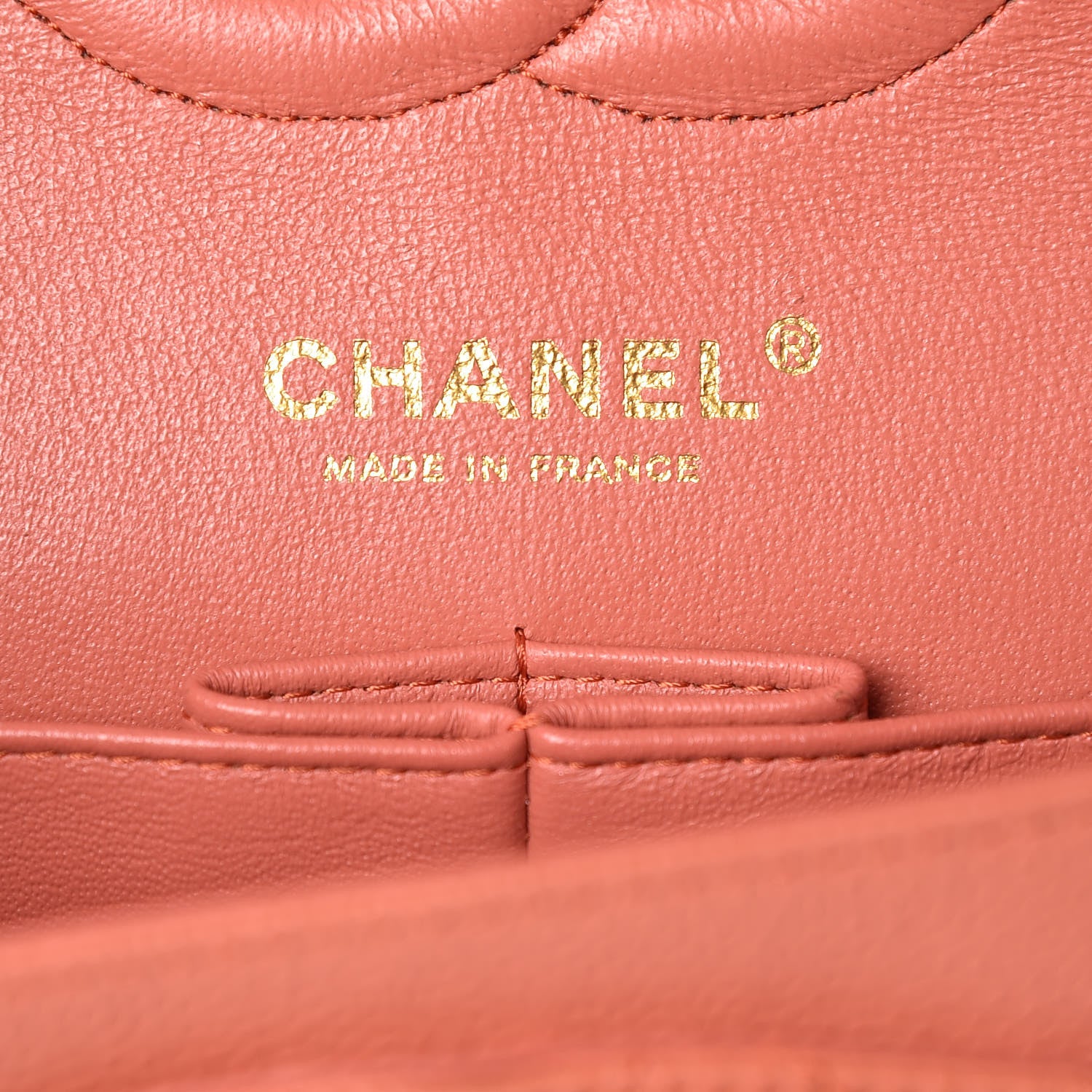 Chanel Caviar Quilted Medium Double Flap Coral 6 of 12