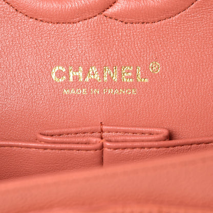 Chanel Caviar Quilted Medium Double Flap Coral 6 of 12