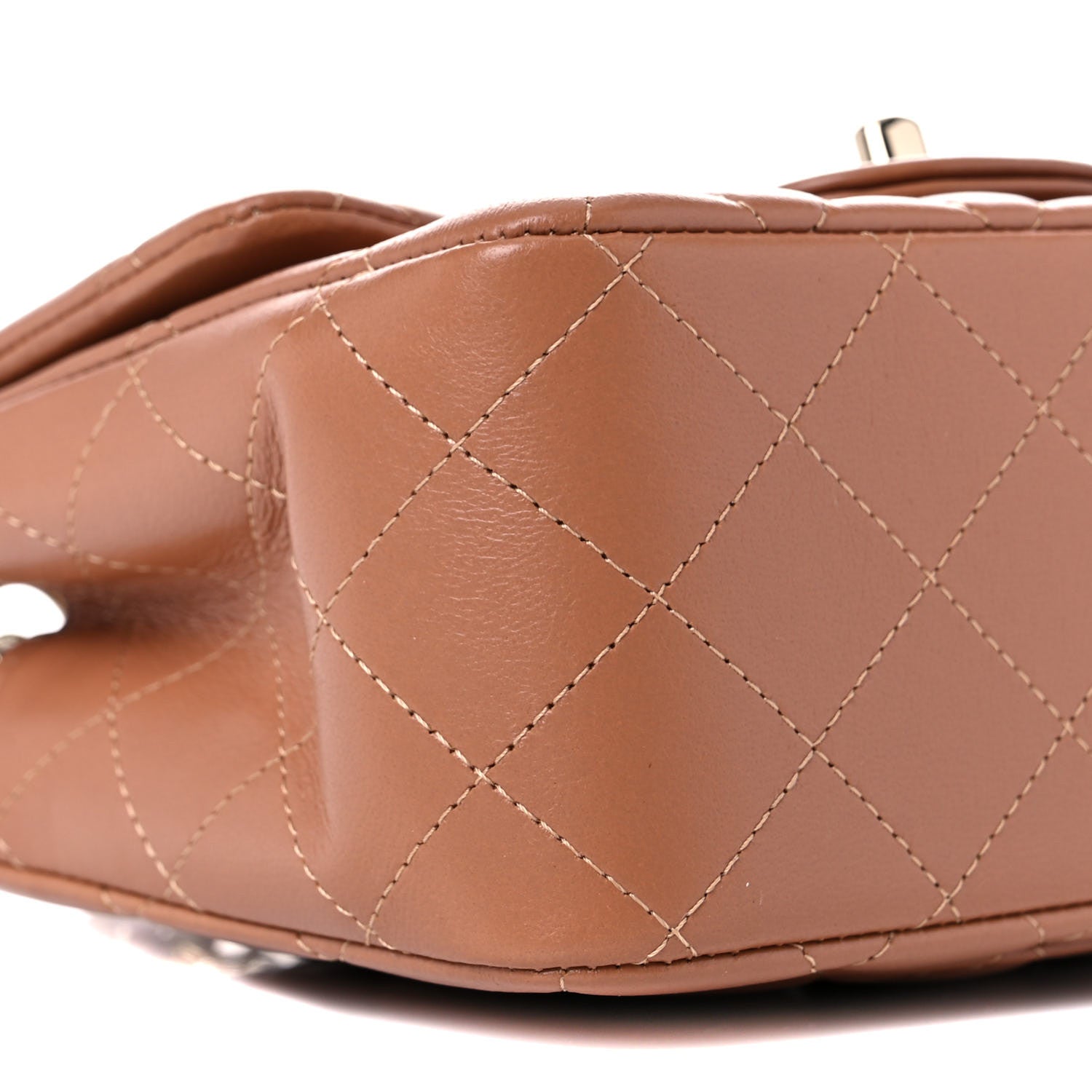 Chanel Lambskin Quilted Mini Square Flap Brown 8 of 10