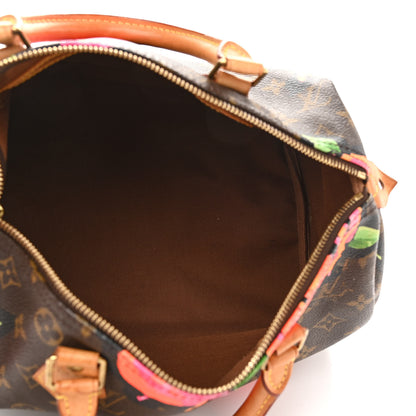 Louis Vuitton Monogram Roses Speedy 30 5 of 11