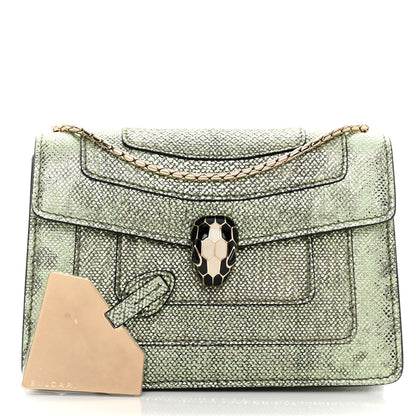Bulgari Metallic Karung Serpenti Forever Crossbody Mint 1 of 9