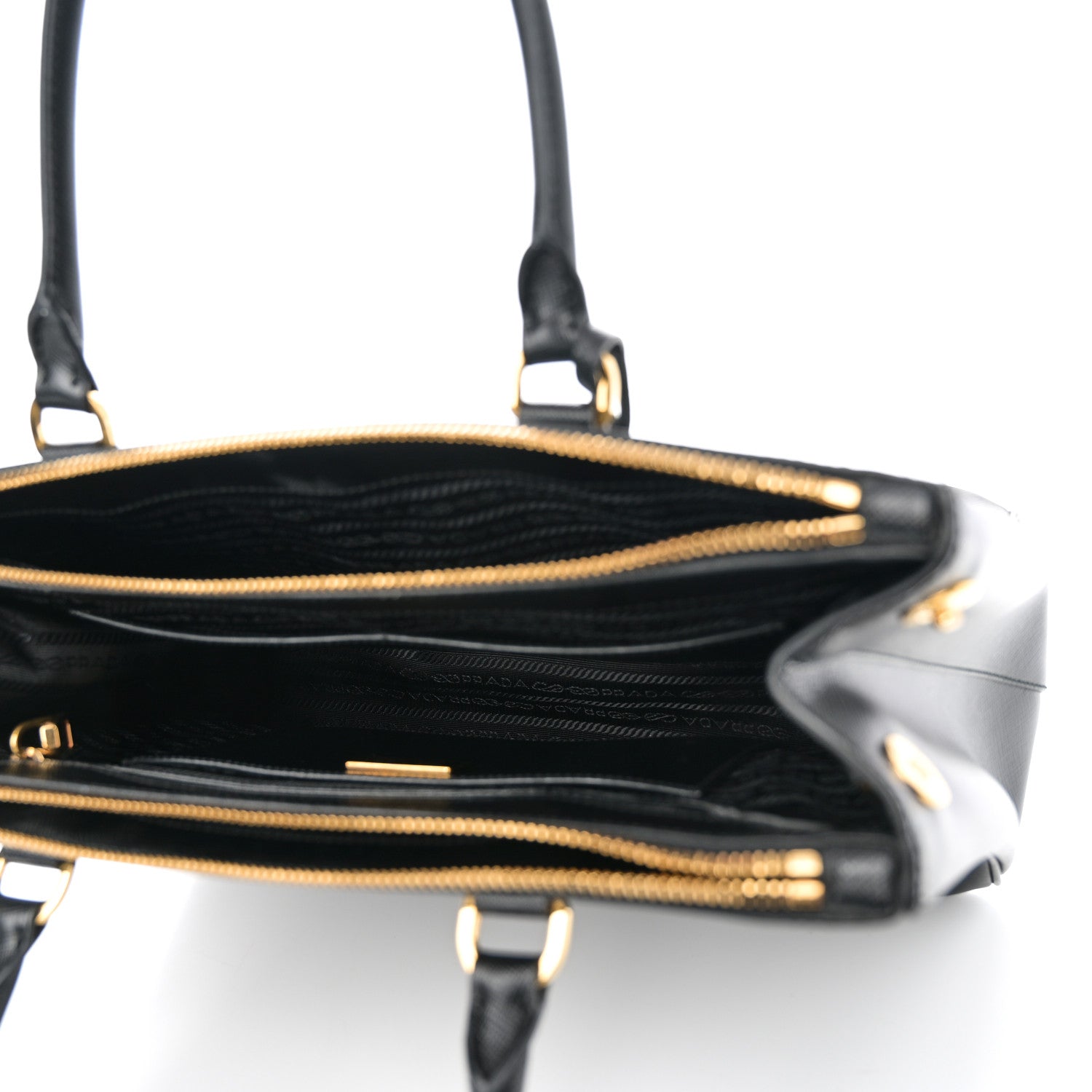 Prada Saffiano Lux Large Galleria Double Zip Tote Black 5 of 9