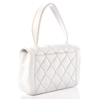 Chanel Calfskin Quilted Wild Stitch Flap White 3 of 13