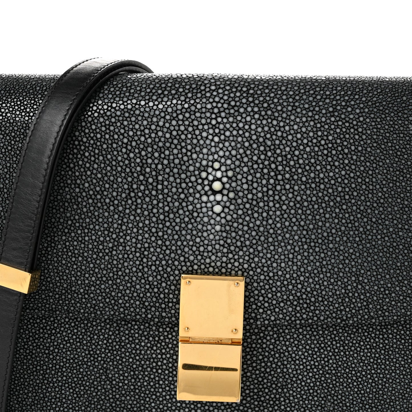 Stingray Medium Classic Box Flap Bag Black
