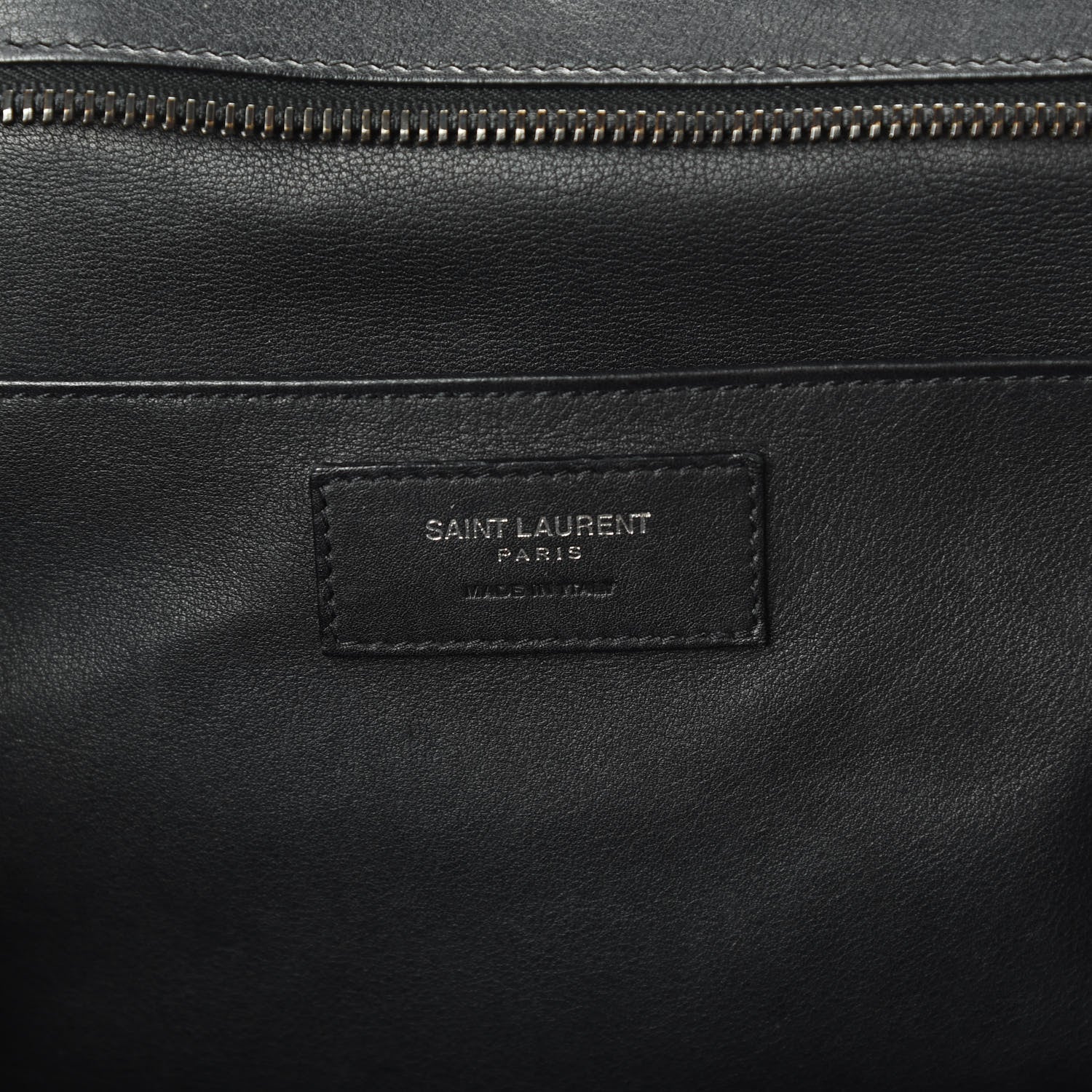 Saint Laurent Calfskin Small Monogram Downtown Cabas Black White 7 of 17