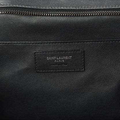 Saint Laurent Calfskin Small Monogram Downtown Cabas Black White 7 of 17