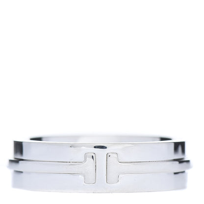 Tiffany Sterling Silver T Wide Band Ring 57 8 1 of 5