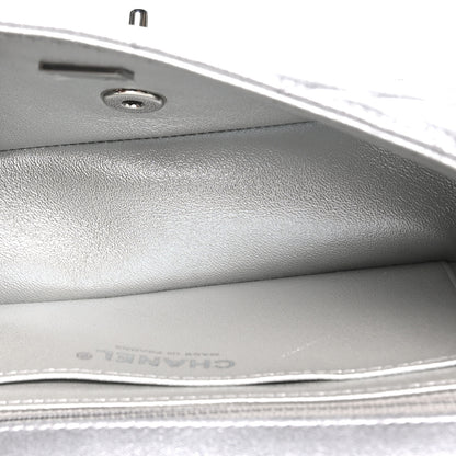 Chanel Metallic Lambskin Quilted Mini Rectangular Flap Silver 5 of 11