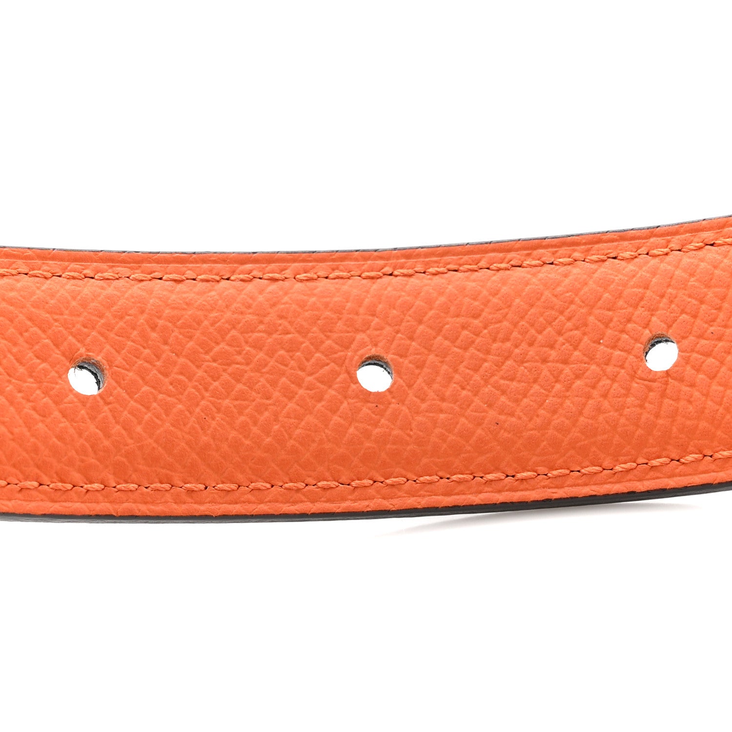 Hermes Swift Epsom 32mm H Belt 90 36 Orange Black 4 of 7