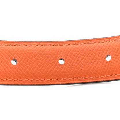 Hermes Swift Epsom 32mm H Belt 90 36 Orange Black 4 of 7