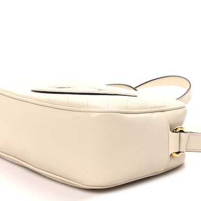Gucci Sakai Be Green Calfskin Diagonal Stitched Small Blondie Shoulder Bag Mystic White 9 of 9