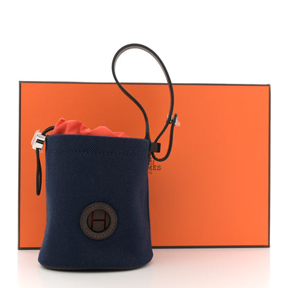 Hermes Coated Canvas On-the-Go Dog Pouch Navy 11 of 11