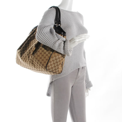 Gucci Monogram Dollar Calfskin Large Sukey Tote Beige Ebony Testa di Moro 2 of 7