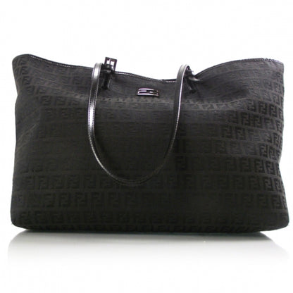 Fendi Canvas Zucchino Shopper Tote Black 1 of 13