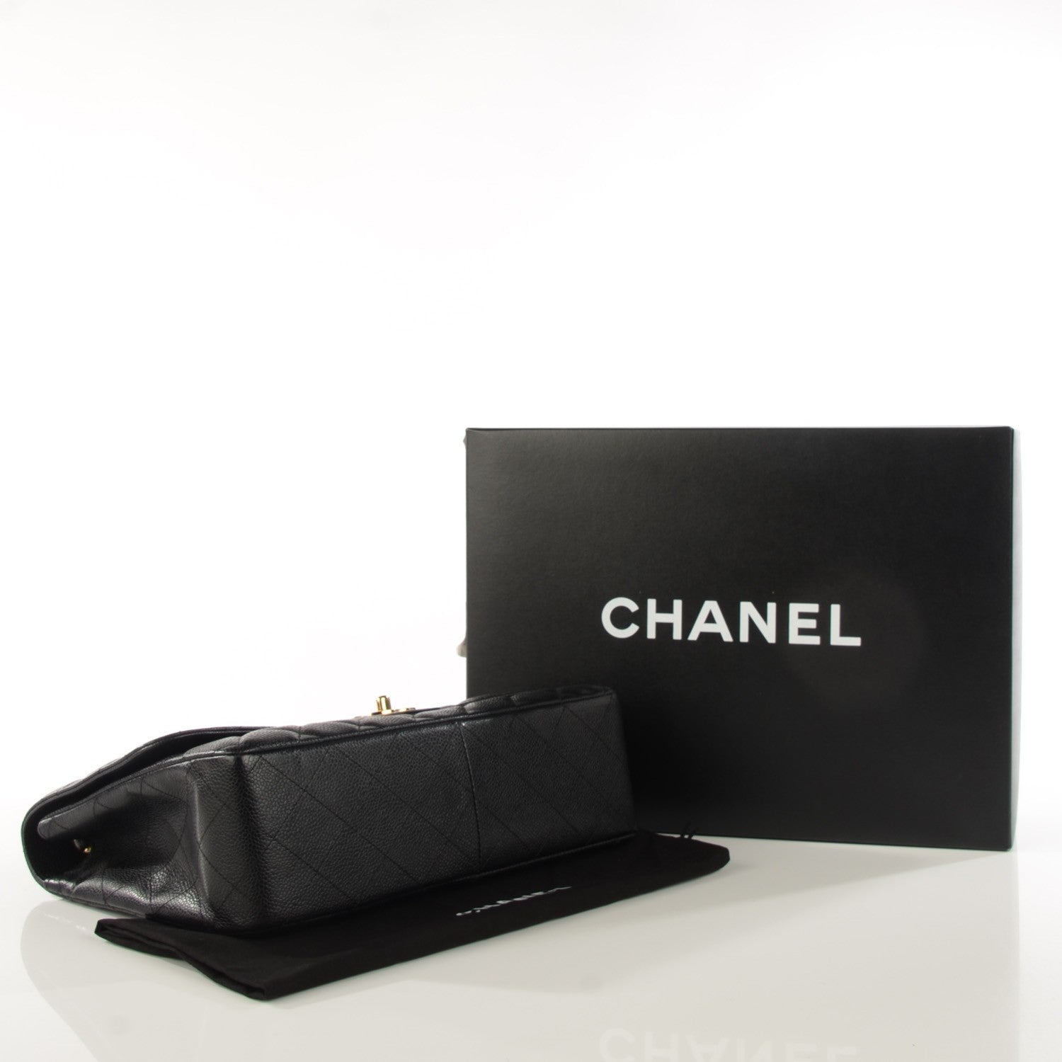 Chanel Caviar Quilted Jumbo Single Flap Black 4 of 8