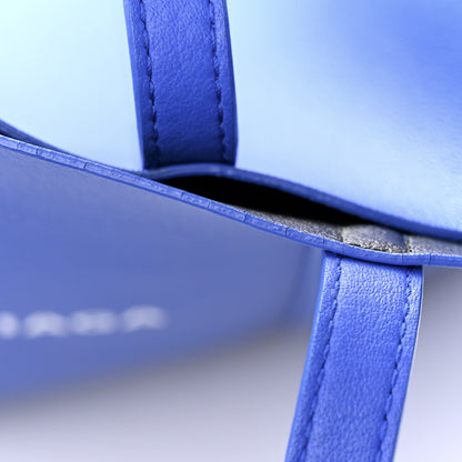 Balenciaga Smooth Calfskin Logo Double Sided Small Everyday Tote Bleu Prim Black 11 of 11