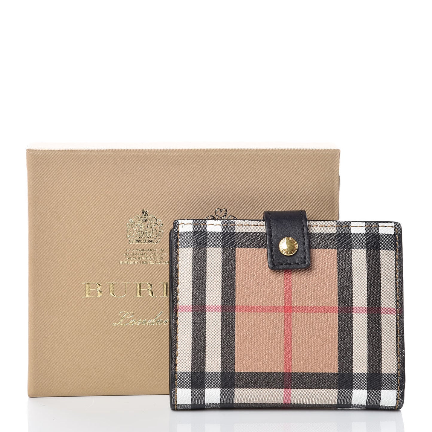 Vintage Check Folding Wallet Black