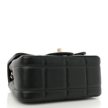 Chanel Lambskin Resin Crystal Square Quilted Mini Monacoco Flap Black 4 of 10