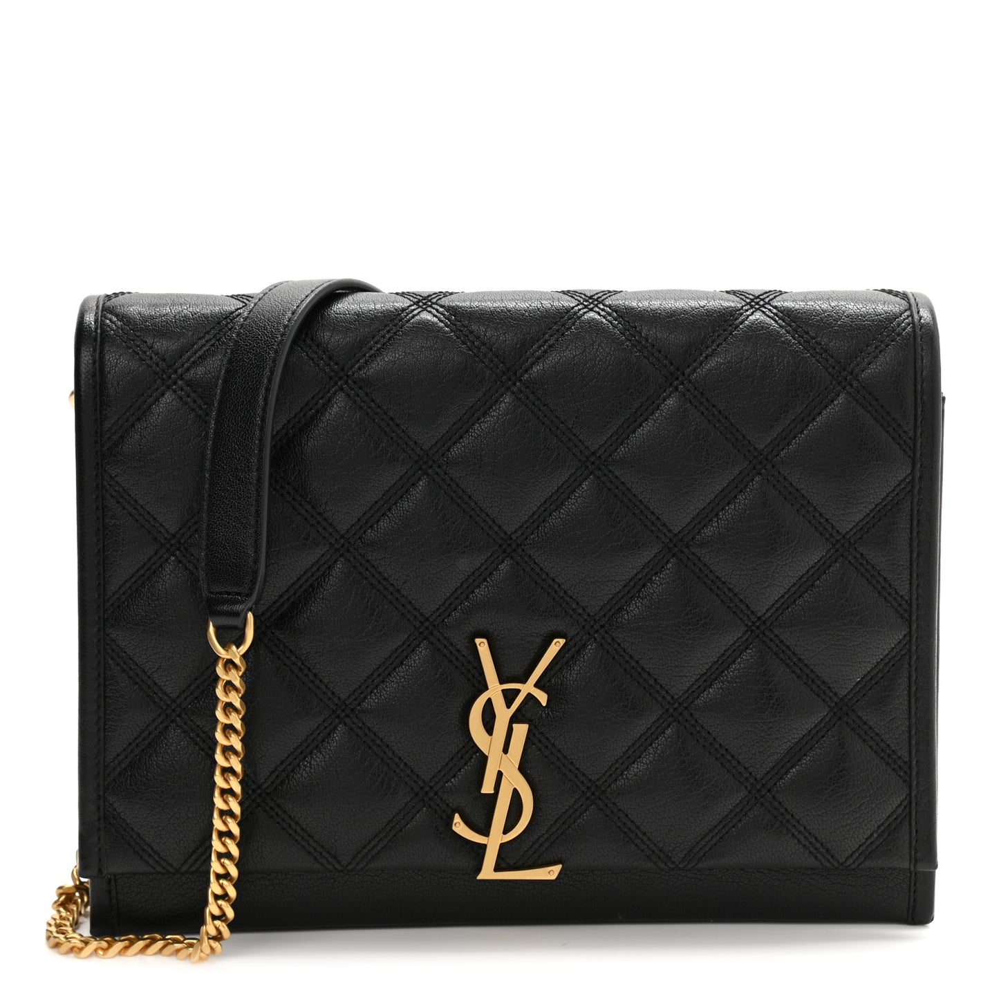 Lambskin Quilted Mini Becky Chain Bag Black