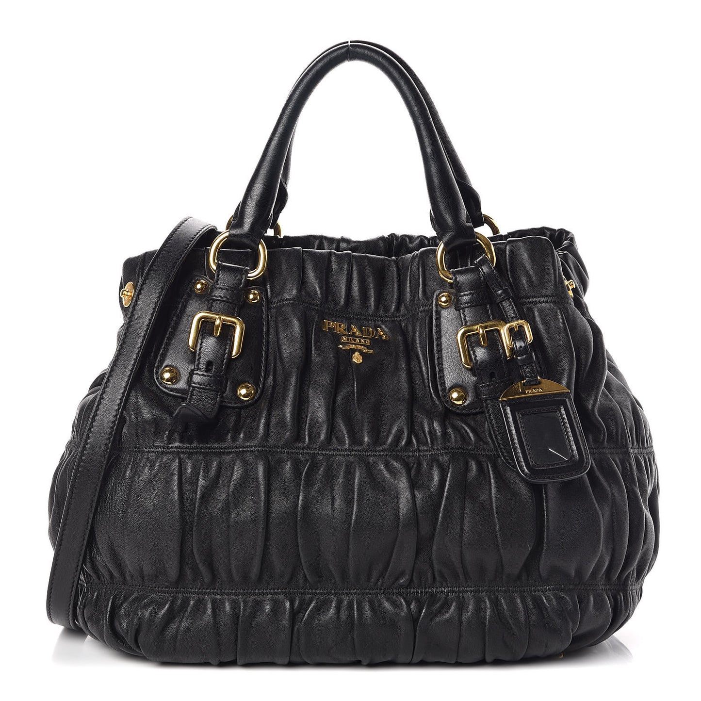 Nappa Gaufre Tote Black
