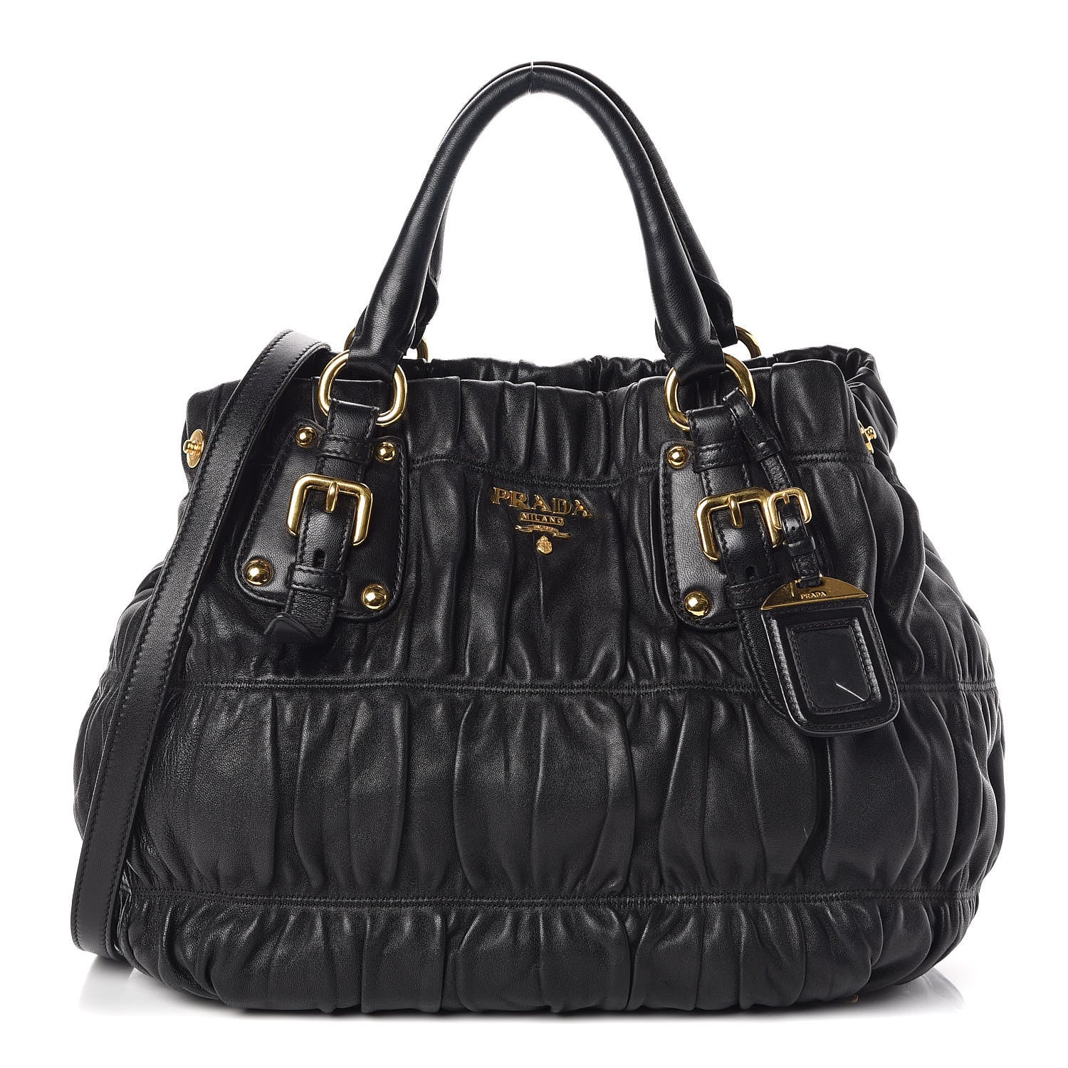 Prada Nappa Gaufre Tote Black 1 of 14