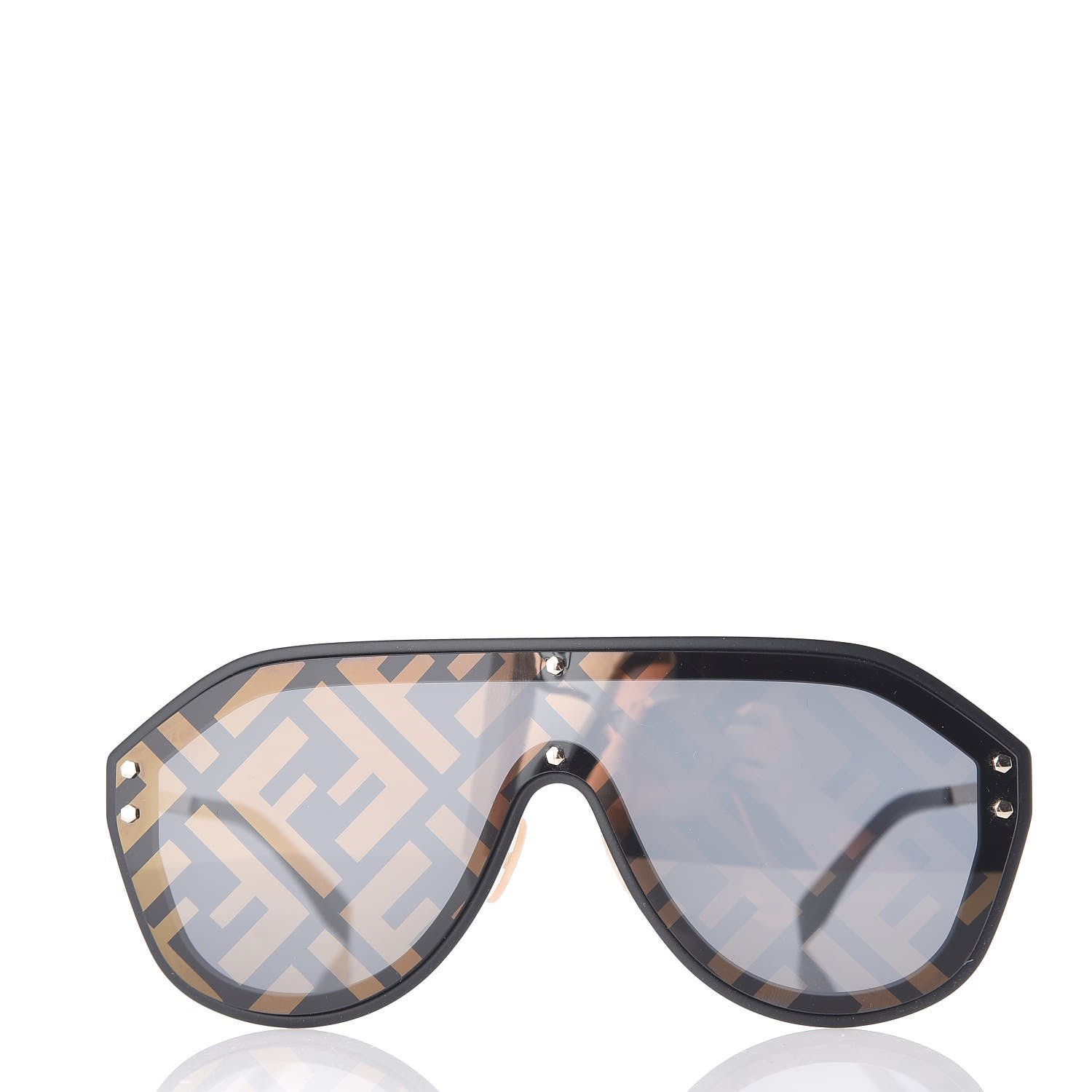 Fendi FF Fabulous Shield Sunglasses FF M0039/G/S Black 2 of 7