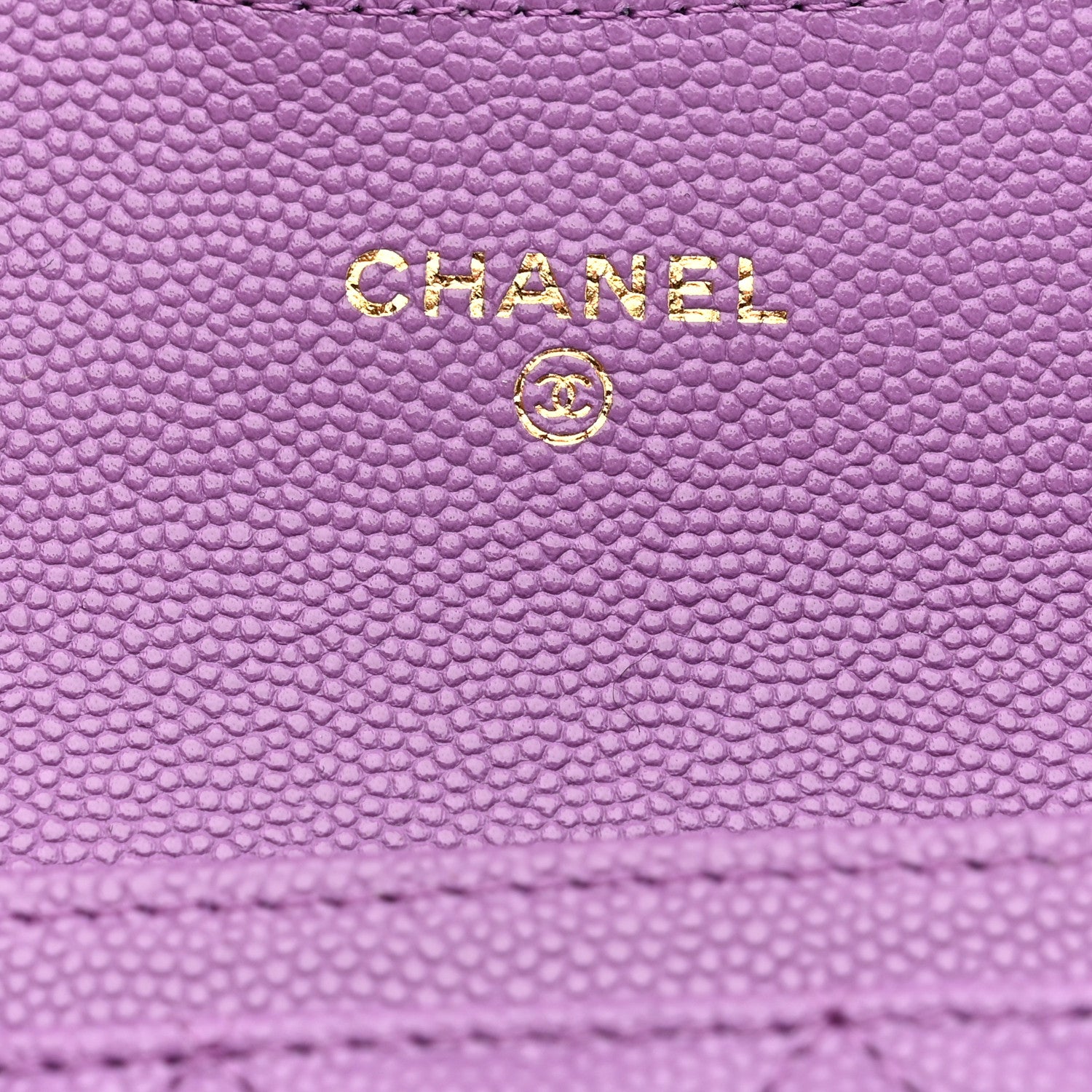 Chanel Caviar Quilted Flap Card Holder Wallet Purple 6 of 9