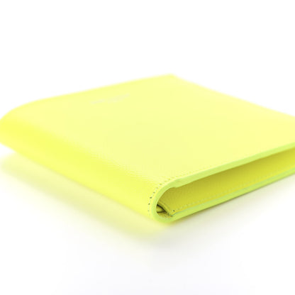 Saint Laurent Grain De Poudre Paris East West Wallet Neon Yellow 6 of 9