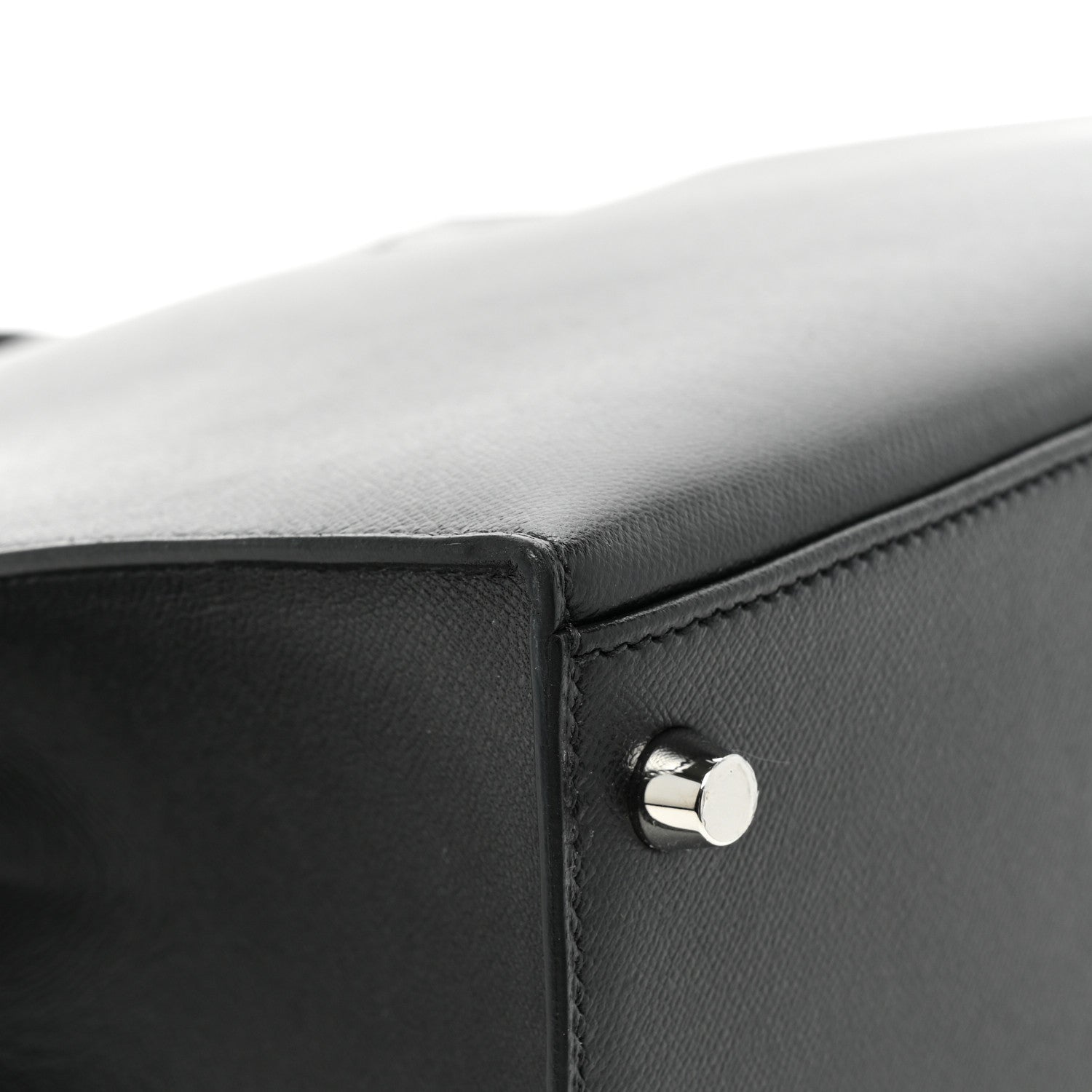 Hermes Madame Calfskin Shiny Niloticus Crocodile Kelly Sellier Touch 28 Black 11 of 13