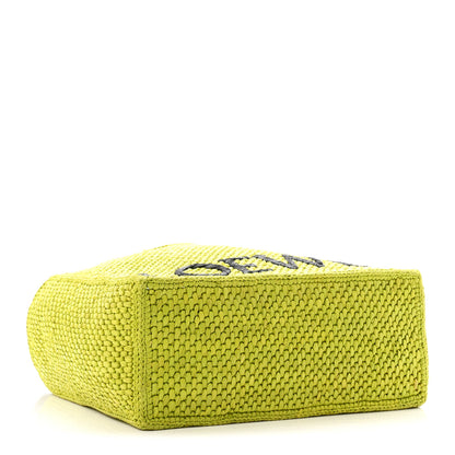 Loewe X PAULA'S IBIZA Raffia Font Tote Meadow Green 4 of 9