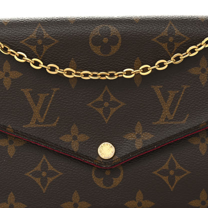 Louis Vuitton Monogram Pochette Felicie Chain Wallet Fuchsia 8 of 11