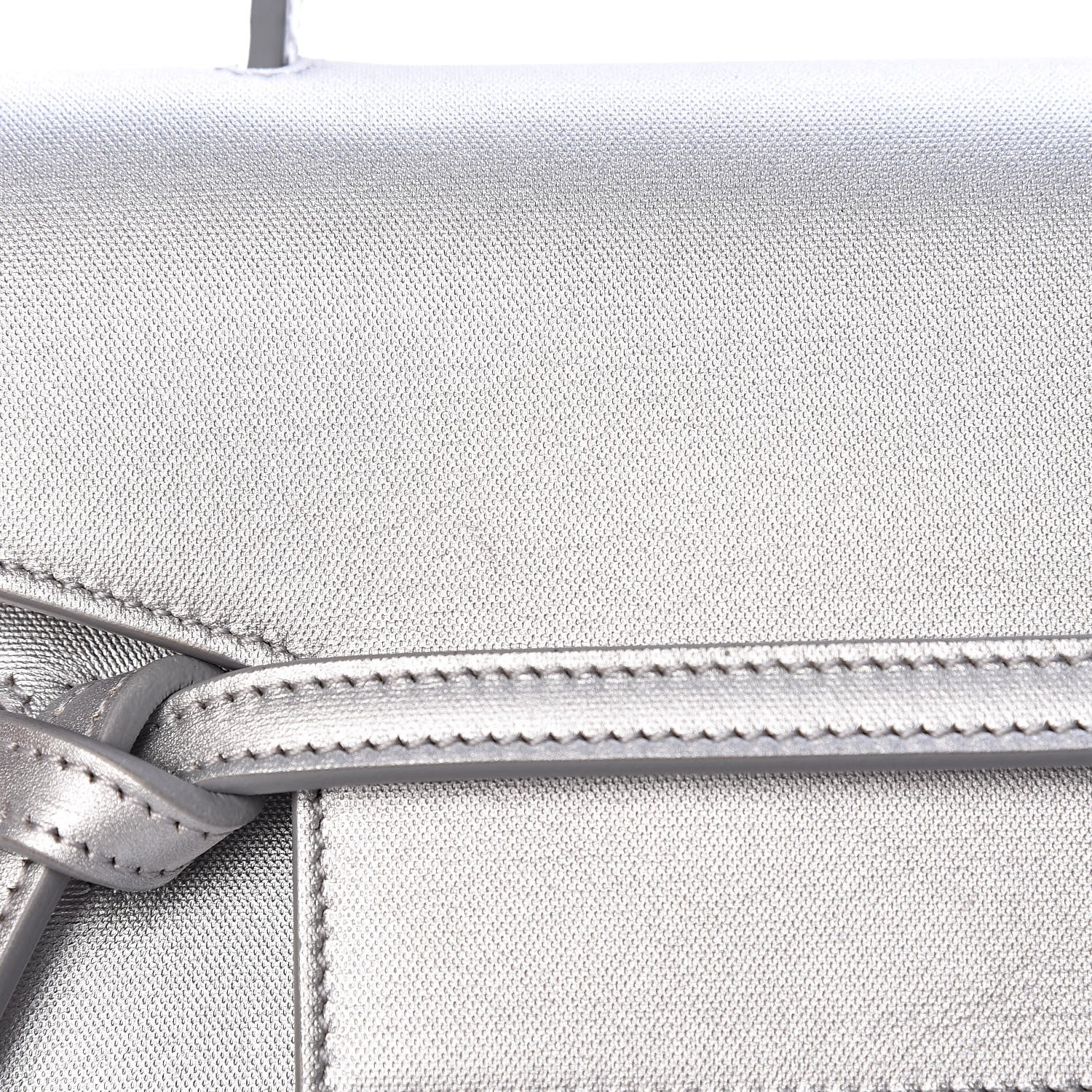 Celine Laminated Calfskin Nano Belt Bag Silver 10 of 11