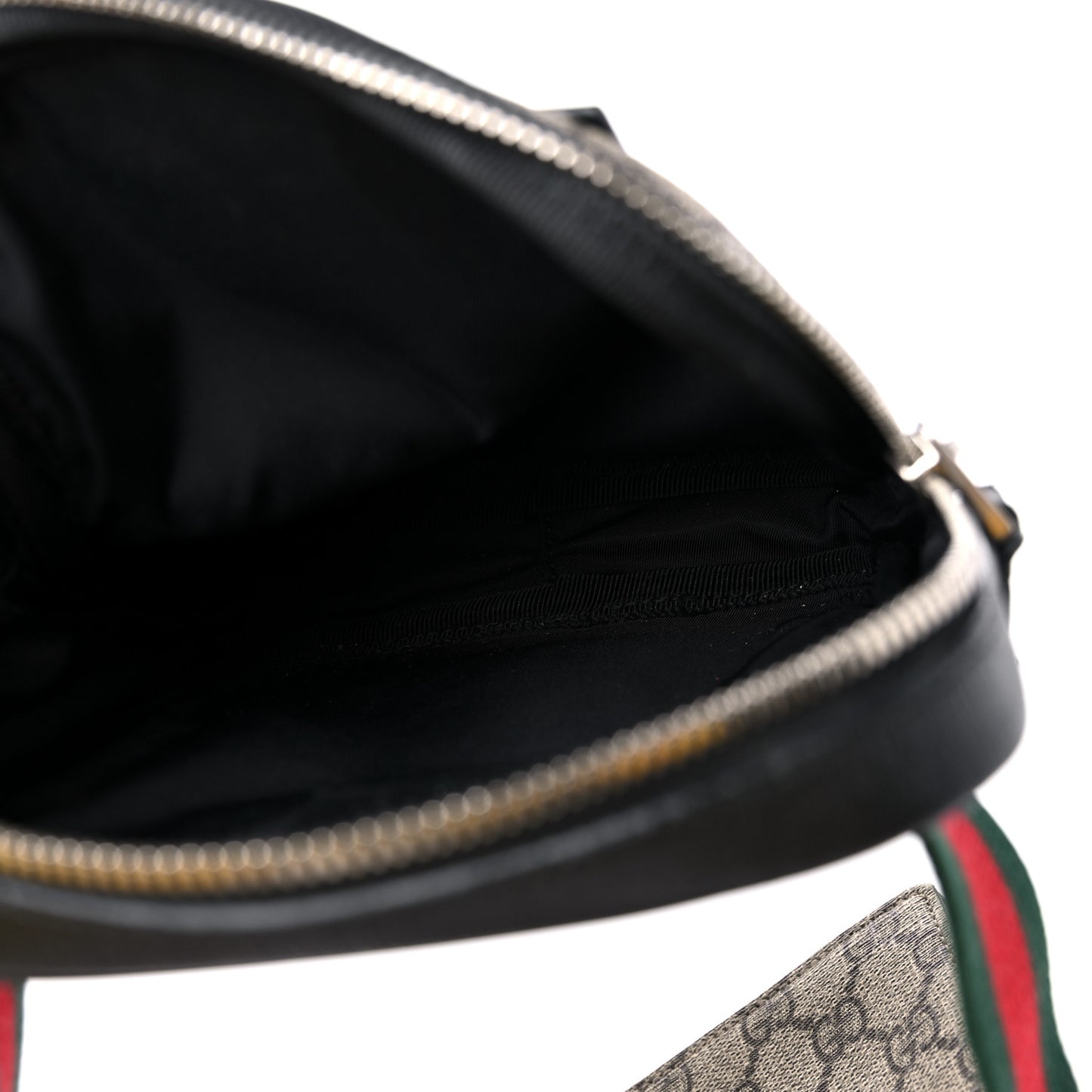 GG Supreme Monogram Web Belt Bag Black