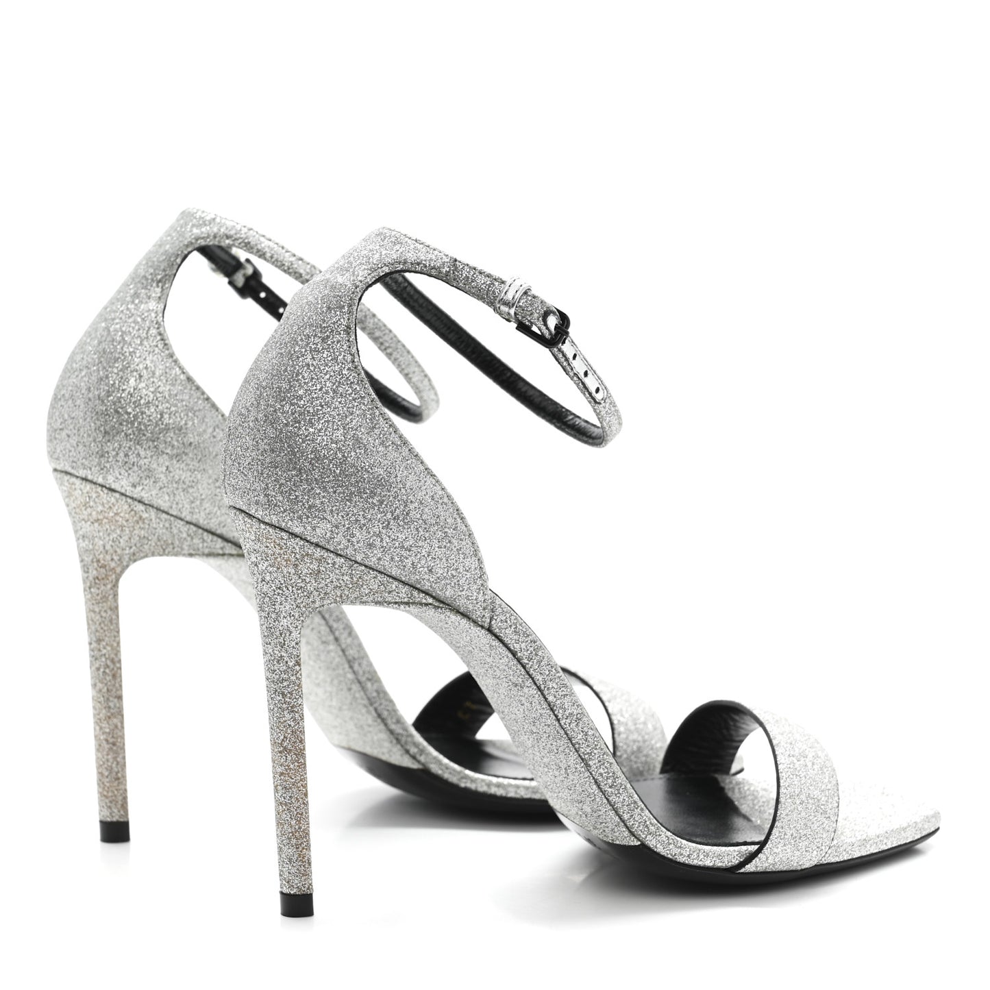 Glitter Amber 105 Ankle Strap Sandals 37.5 Silver