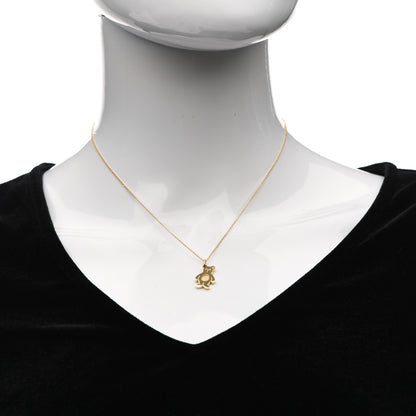 Tiffany 18K Yellow Gold Bear Hug Charm Necklace 2 of 7