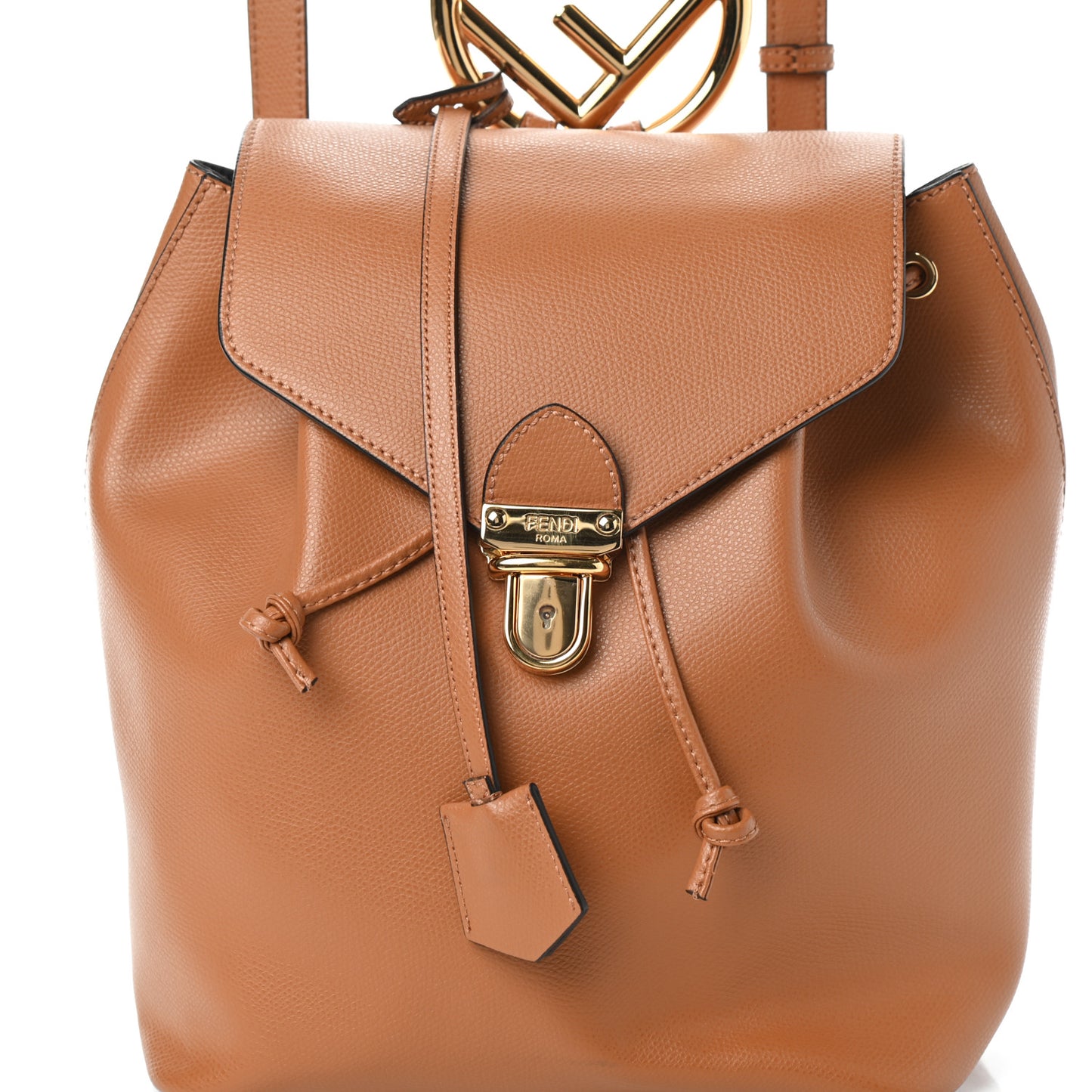 Vitello Cruise F is Fendi Drawstring Backpack Nocciola