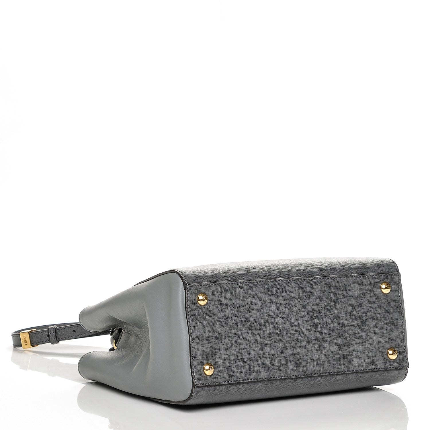 Fendi Vitello Elite Petite 2Jours Tote Grigio Grigio Chiaro 4 of 6