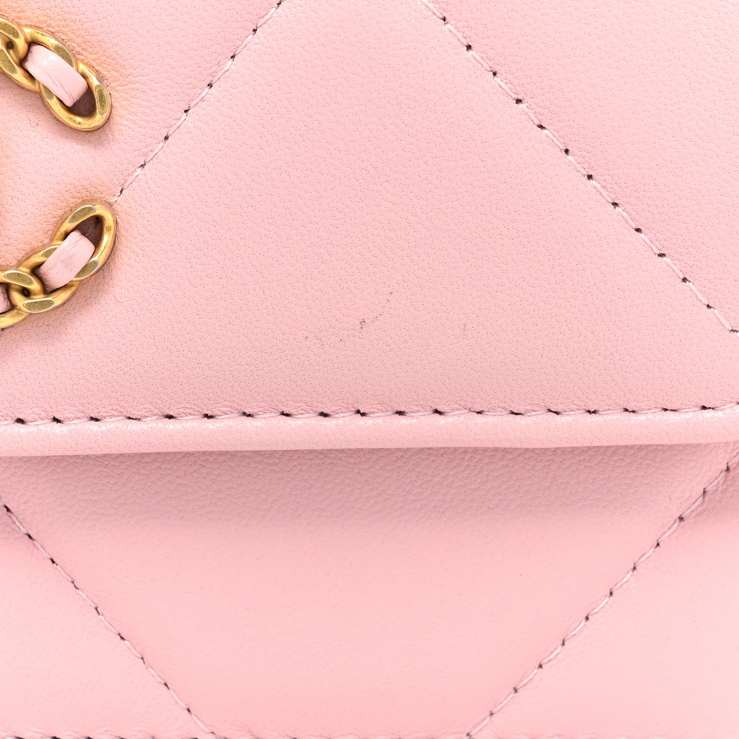 Chanel Lambskin Quilted Chanel 19 Belt Phone Holder Bag Pink 9 of 11
