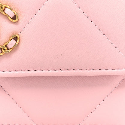 Chanel Lambskin Quilted Chanel 19 Belt Phone Holder Bag Pink 9 of 11