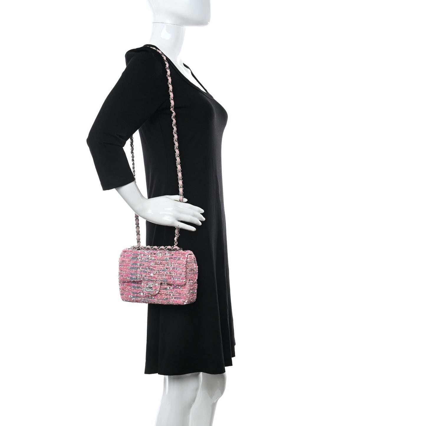 Sequin Mini Flap Pink Multicolor