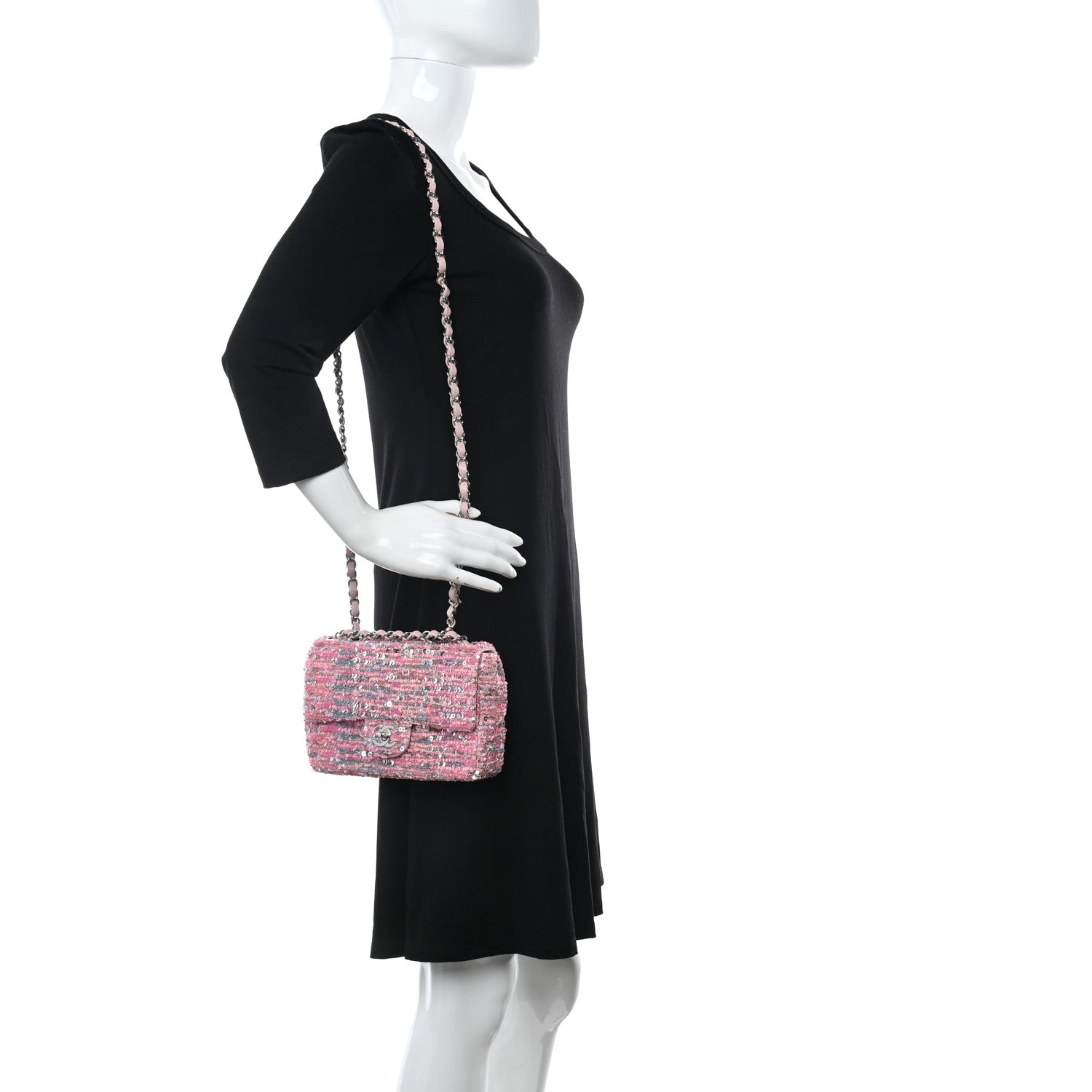 Chanel Sequin Mini Flap Pink Multicolor 2 of 11