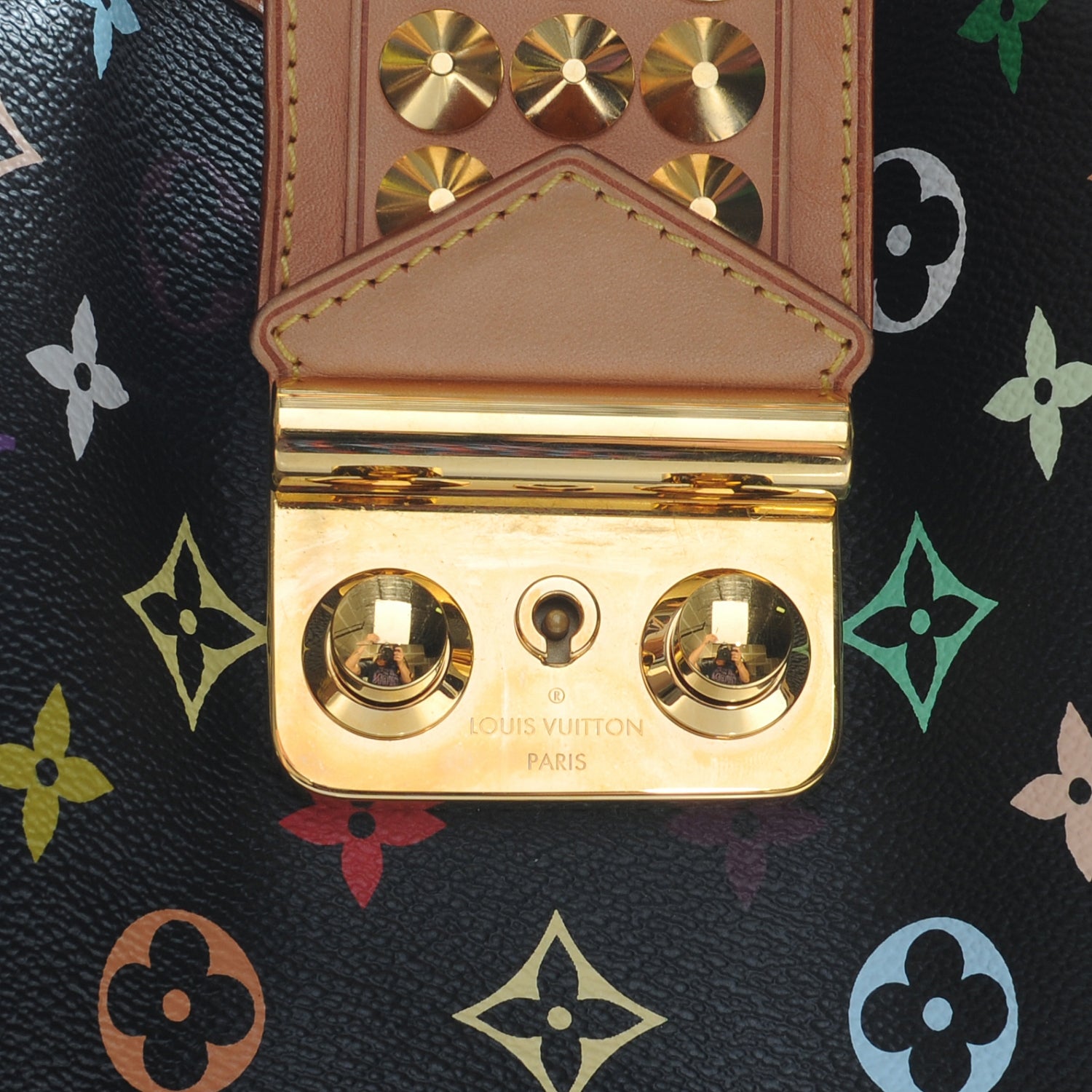 Louis Vuitton Monogram Multicolor Chrissie Black 3 of 8