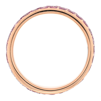 Parker & West by FASHIONPHILE 18K Yellow Gold Pink White Sapphire Flamingo Ombre Cigar Ring 54 7 4 of 9
