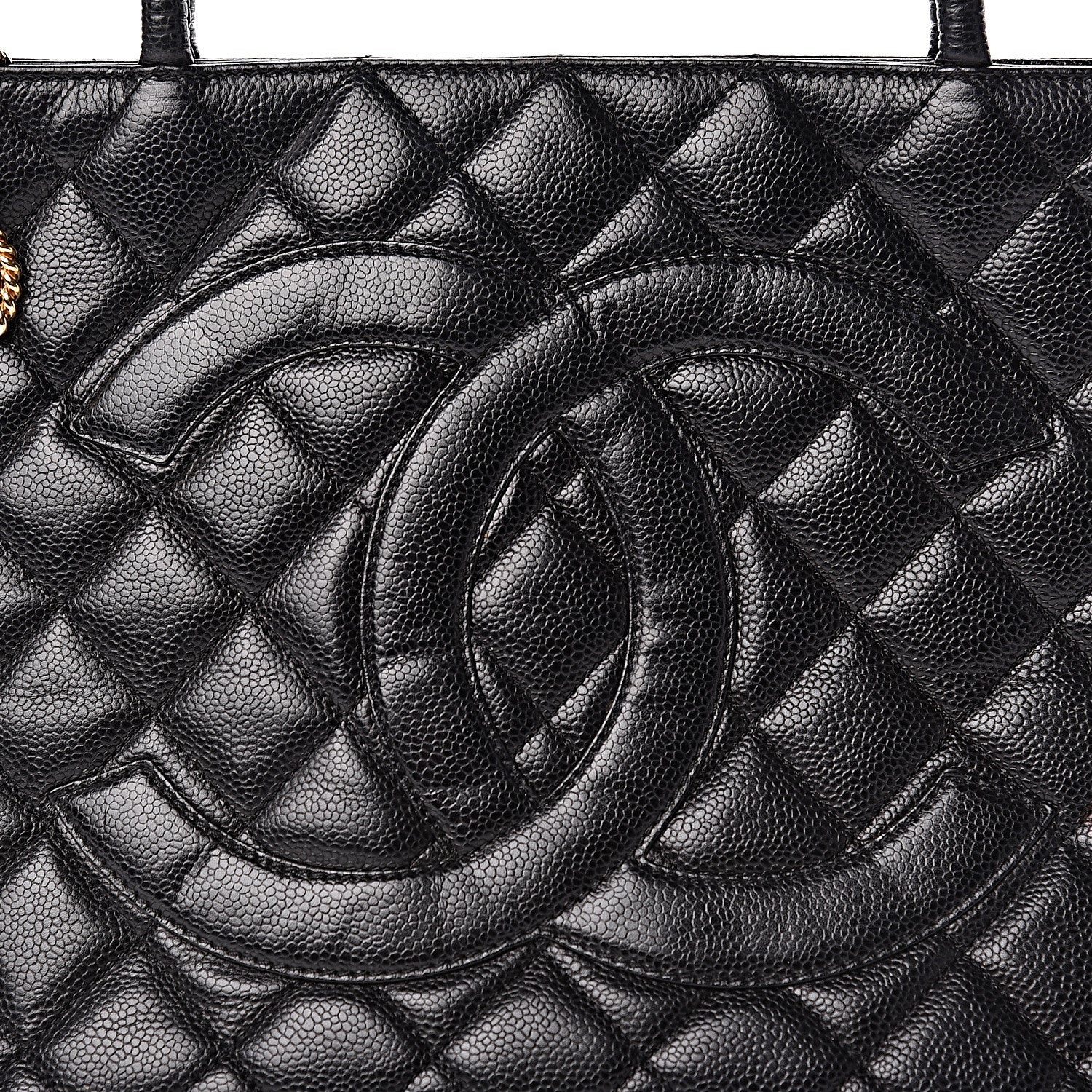 Chanel Caviar Quilted Medallion Tote Black 8 of 16
