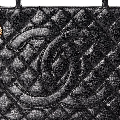 Chanel Caviar Quilted Medallion Tote Black 8 of 16