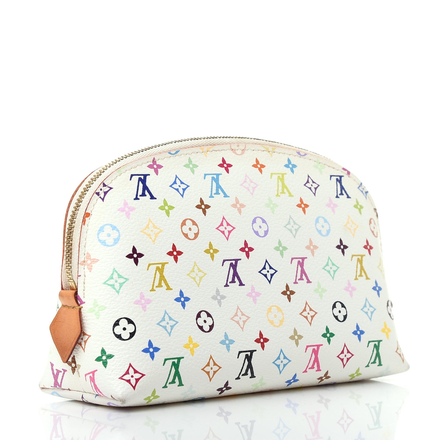 Monogram Multicolor Cosmetic Pouch White Litchi