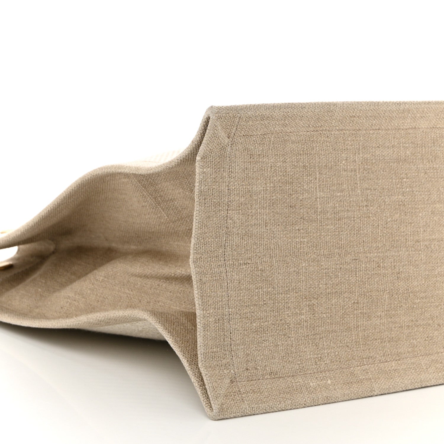 Saint Laurent Linen Calfskin Rive Gauche Tote Beige Sea Salt 9 of 10